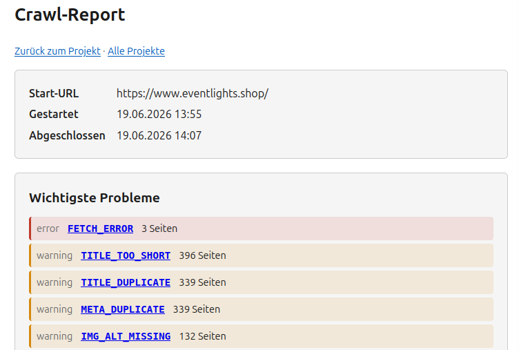 SEO-Tool Report