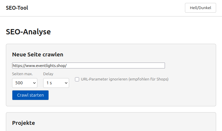 SEO-Tool Start